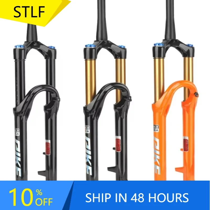 STLF Aluminum Alloy Bicycle Suspension Fork MTB Mountain Bike Fork BOOST 15*110MM  Thru Axle 27.5er/29er Travel 140/160MM Air Fo