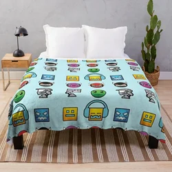 geometry dash unblocked level Throw Blanket Retros Decorative Sofas Decoratives Blankets blankets for beds  throw blanket