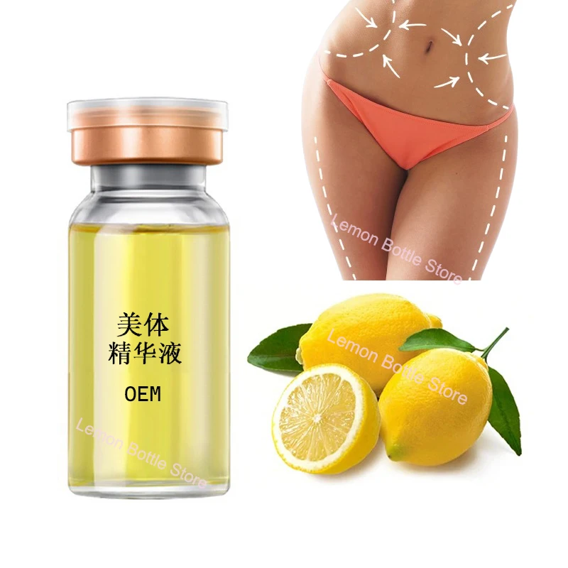 

New 10ml/vial Face Body Cosmetics Material Lemon Ampoule Bottle Base Oil Moisturizing Hydrating DIY Face Base Gel Oil