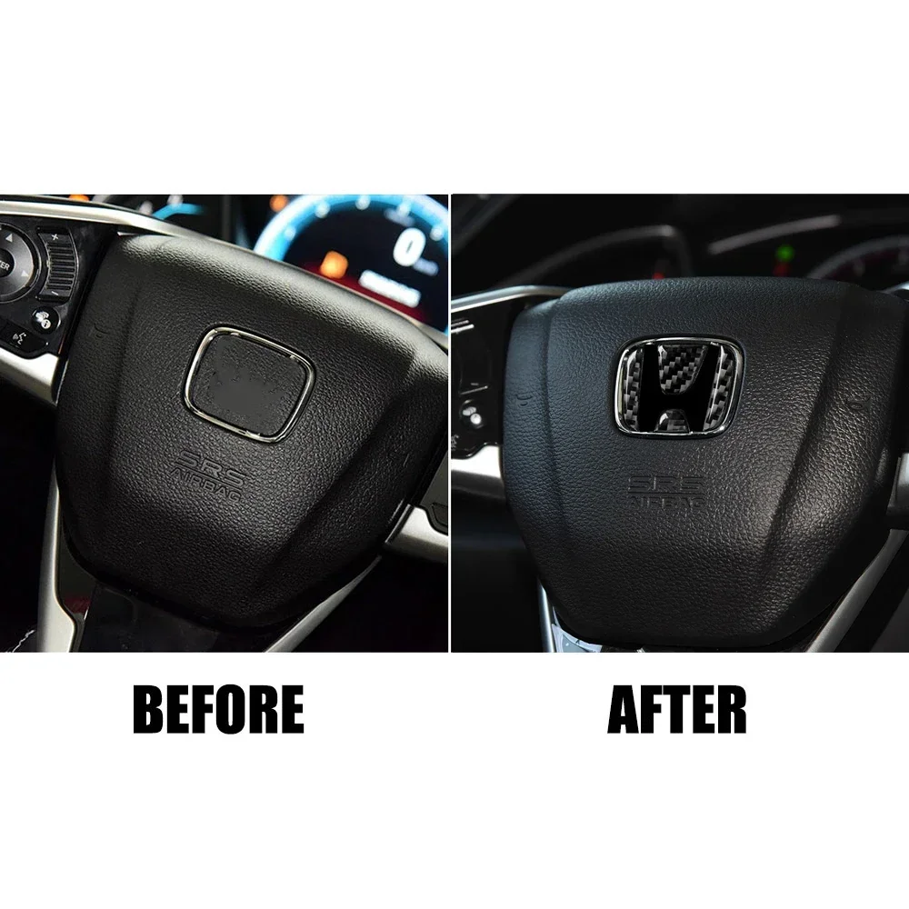 Carbonfaser-Aufkleber, Logo für das Lenkrad, Schutz- und Dekorationsartikel für das Innenraumdesign von Honda Civic, DIO, CR-V, Fit, Accord und Odyssey. – Detail 7