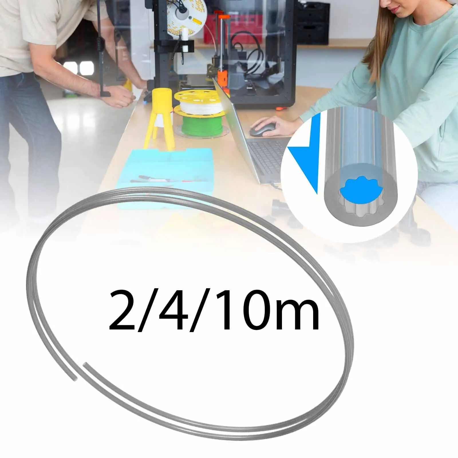 3D Printer PTFE Tube Star Shaped Inner Channel Low Resistance Studio Home Filament Supplies Maintenance Replacement for A1 P1 x1