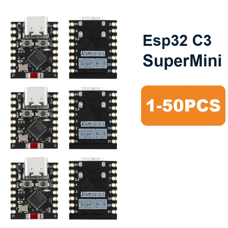 esp32-c3-supermini-development-board-wifi-bluetooth-4mb-flash-type-c-1-50pcs-bulk-pack-for-arduino-iot