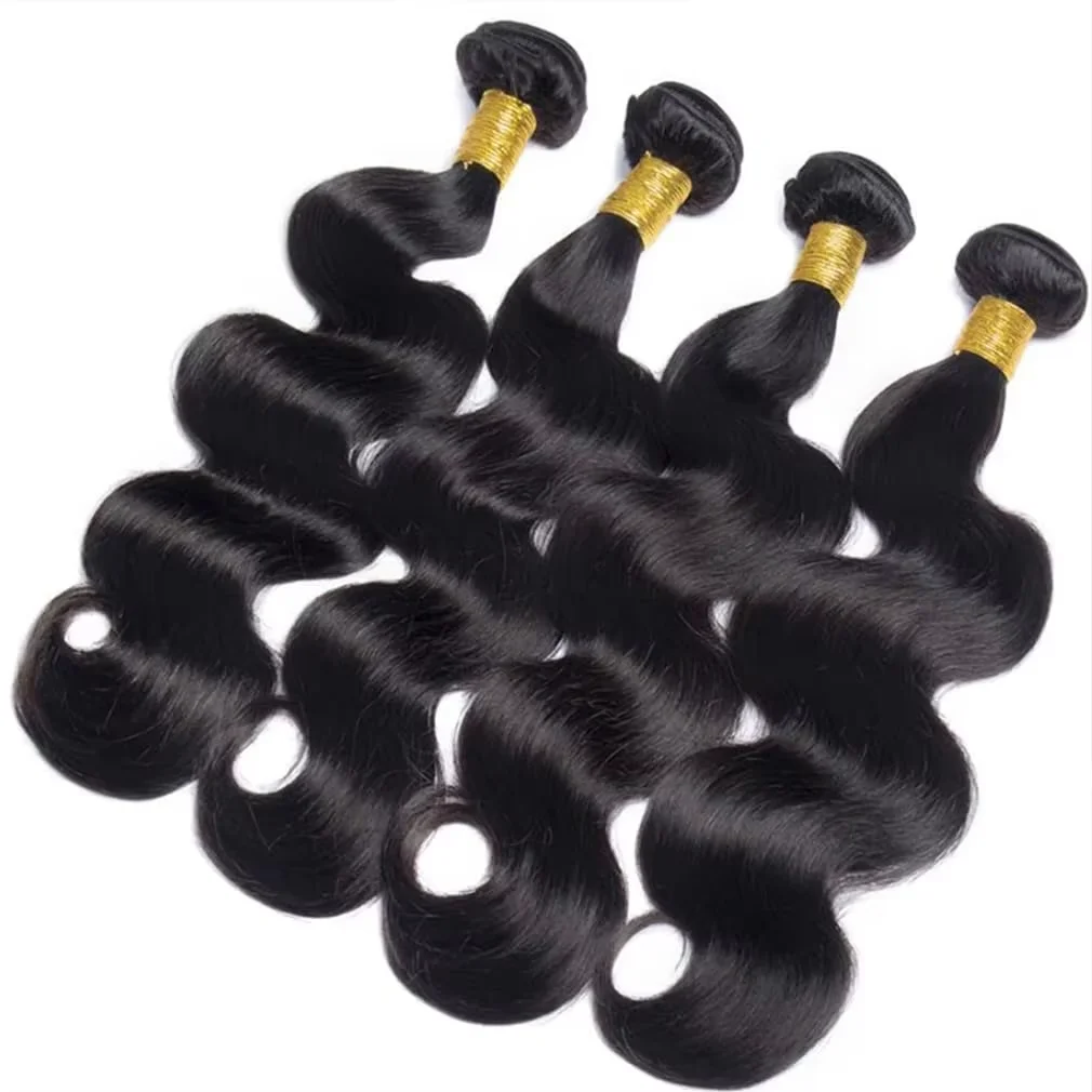 30 40 بوصة البرازيلي الجسم موجة حزم عذراء الشعر موجة المياه 100٪ حزم الشعر البشري لحمة مزدوجة وصلات شعر خام النسيج