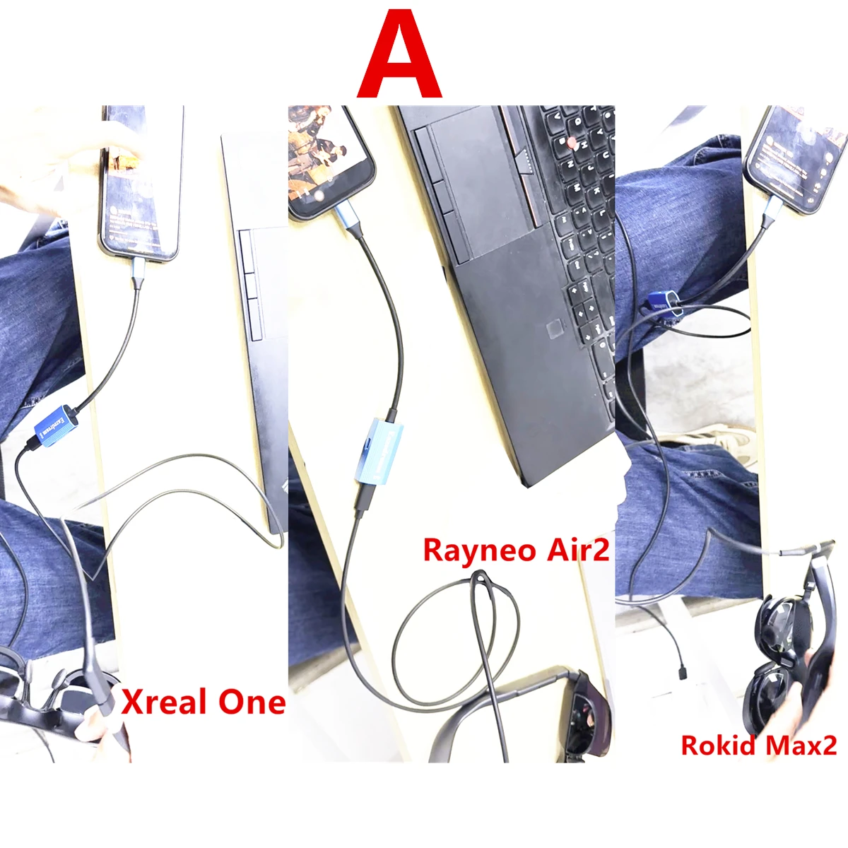 AR Glasses Hub سلس متعدد الأجهزة Type-C HDMI متوافق مع محول الشحن لمحطة Xreal Beam Viture Rokid Rayneo XR USB-C