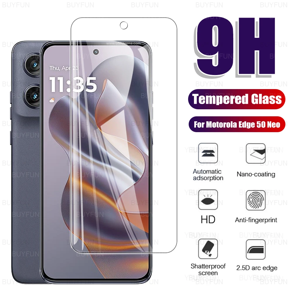 9H Tempered Glass For Motorola Edge 50 Neo 2024 6.4 inches Protective Film Moto Edge50 50Neo Edge50Neo Front Screen Protector