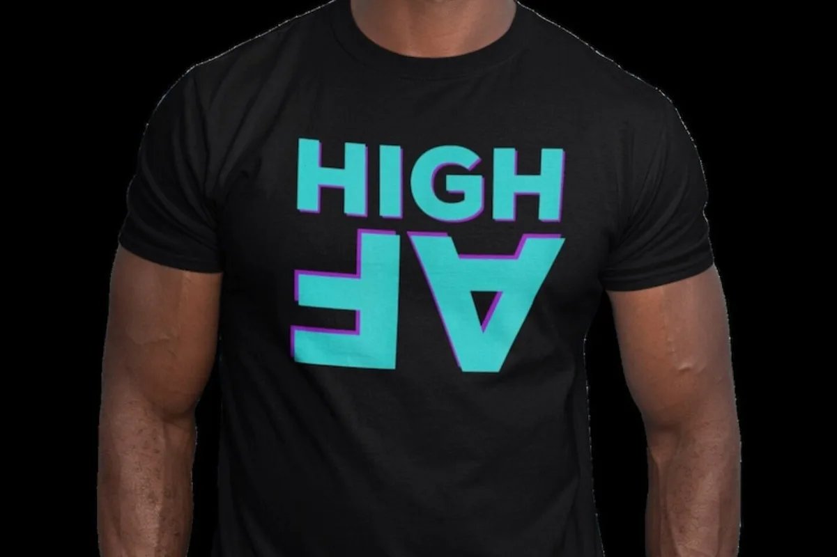

00012727#A-High AF | Mens Tshirt | Weed Tshirt | Funny Tshirt | Funny Pot Shirt, Cannabis Tshirt | shirt | Funny Weed Shirt | We