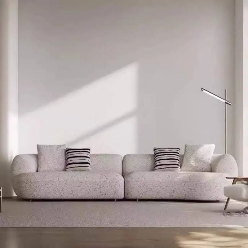 Oversized Cushion Living Room Sofas Retro Gray Lounges Sectional Living Room Sofas Curved Cheap Couch Wohnzimmer Furniture Home