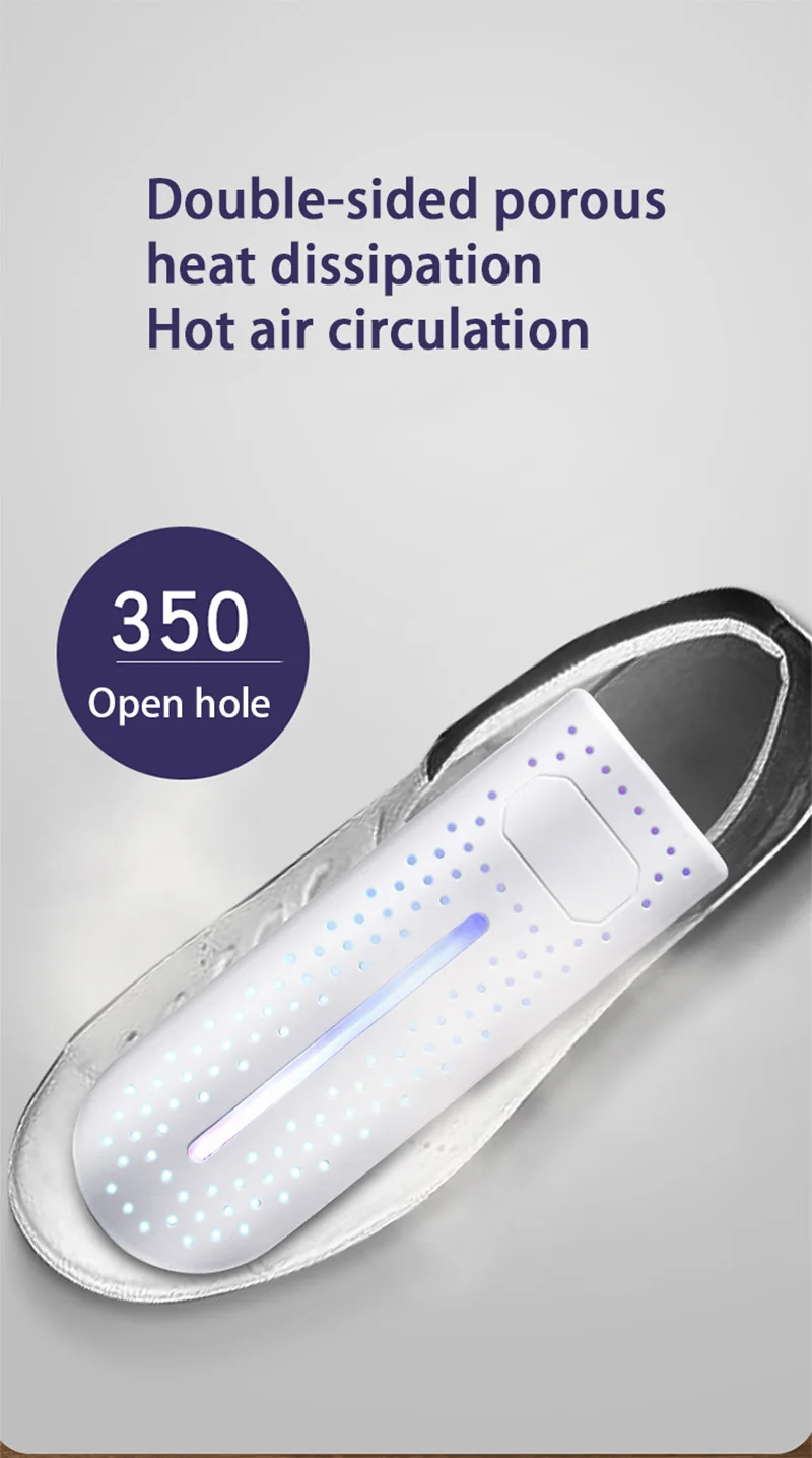 TINSOL Tragbarer Schuhtrockner mit USB-Anschluss, UV-Desinfektion, konstanter Temperatur und Heizfunktion, ideal für Reisen und Studentenwohnheime. – Detail 7