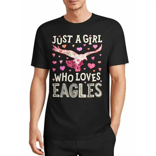 Blooming Roses Hidden among the Spread Wings of an Eagle, Soft Pink Hearts Enveloping the Silhouette of a Bird, Turning the Passionate Love for the Team into a Uniquely Gentle and Romantic Sentiment for Girls. Casual T-Shirt