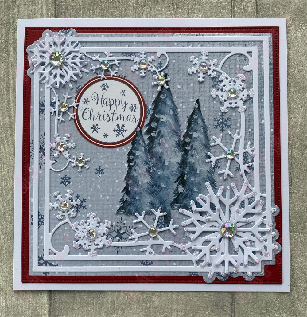 Fancy Frames Snowflakes Metal Cutting Dies For DIY Scrapbooking Photo Album Paper Cards Decorative Craft Embossing Template