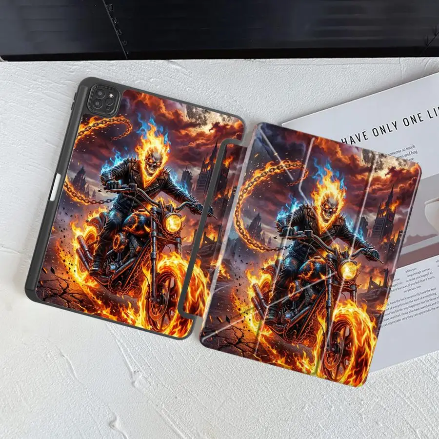 Cool Motorcycle Tablet Case For iPad Mini 6 7 Pro 2025 Air 4 5 M3 M2 1 2 M4 11inch Pro 11th 10th 9th 8th 7th 12.9inch Holder