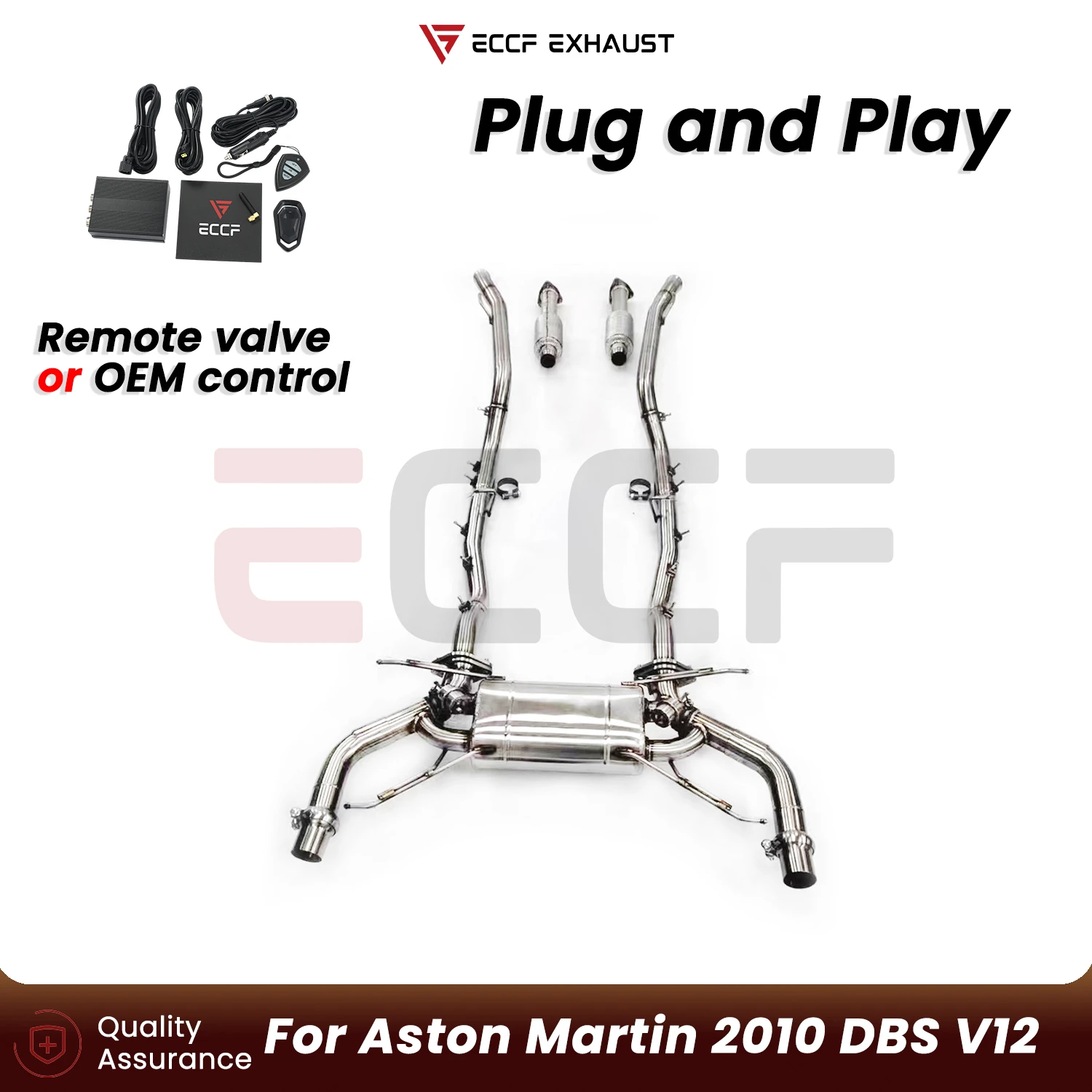 

Sporty Stainless steel Complete exhaust system FOR Aston Martin 2010 DBS V12 Aggressive Sound Plug and Play Performance Upgrade