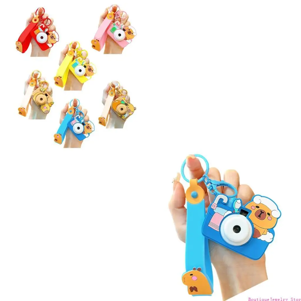 E1PE Portable Animal Camera Keyring Novel Projection Feature Trendy Gift Accessory