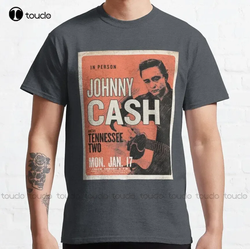 Johnny Cash & His Tennessee Two Vintage Concert Poster Classic T-Shirt T-Shirts For Men Creative Funny Tee Custom Gift Xs-5Xl