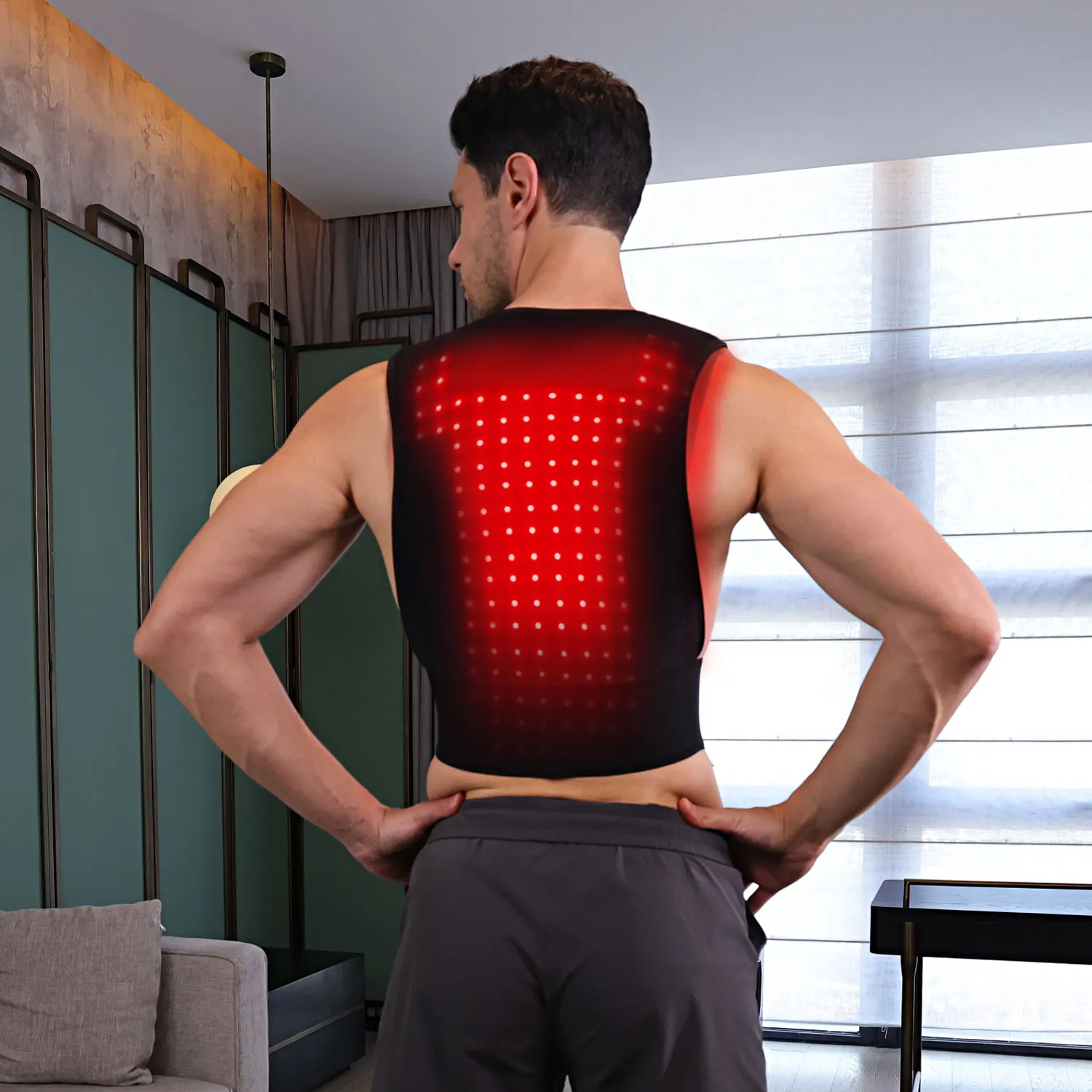 

Red Therapy Custom 660nm 850nm Back Shoulder Pain Relief Red Light Therapy Vest for Body