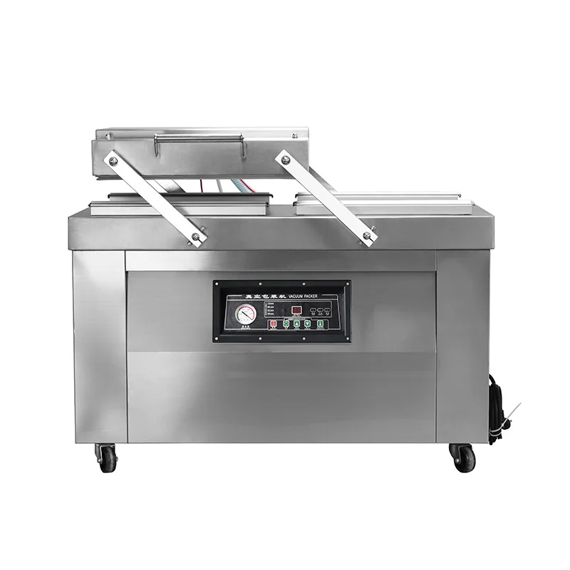 500 Double Chamber Flat Vacuum Machine Commercial Vacuum Packaging Machine Food Plastic Packaging Vacuum Sealing Machine