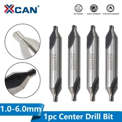 XCAN HSS Center Drills Bit 60 Degree Metal Drill Bit Power Tools Hole Drilling Hole Cutter 1.0/1.5/2.0/2.5/3.0/3.5/4.0/5.0mm