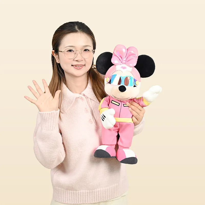 Potdemiel Disney Mickey Minnie Joint‑Skeleton Plush Doll Pendant Keychain Cute Gift Box Collectible Ornament Accessory Birthday