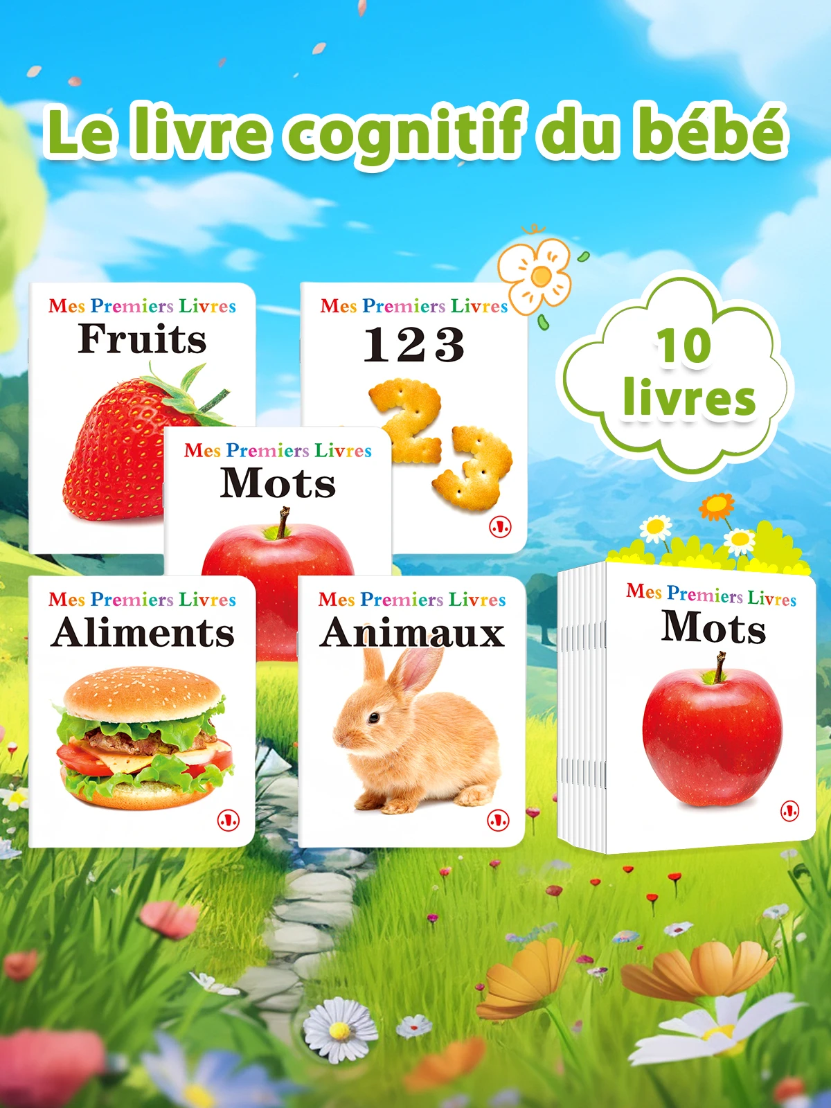 

Детские познавательные книги: «Mes Premiers Livres» — набор из 10 образовательных сокровищ.