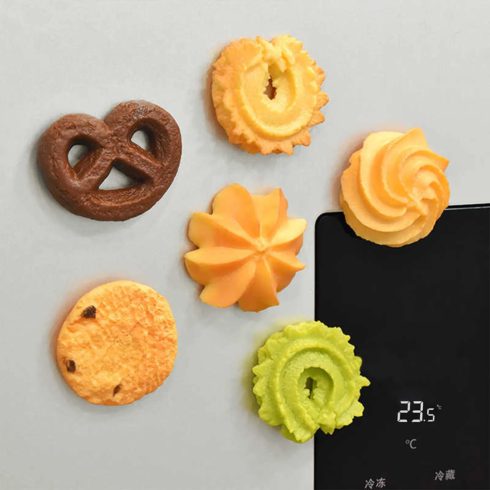 

9pcs Mini Cookies-Magnets For Refrigerator Mini Cute Stylish Super Strong Magnets For Kitchen Home