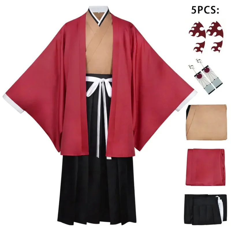 

2023 New Anime Tsugikuni Yoriichi Cosplay Costume Adult Men Kimono Halloween Carnival Cosplay Costume