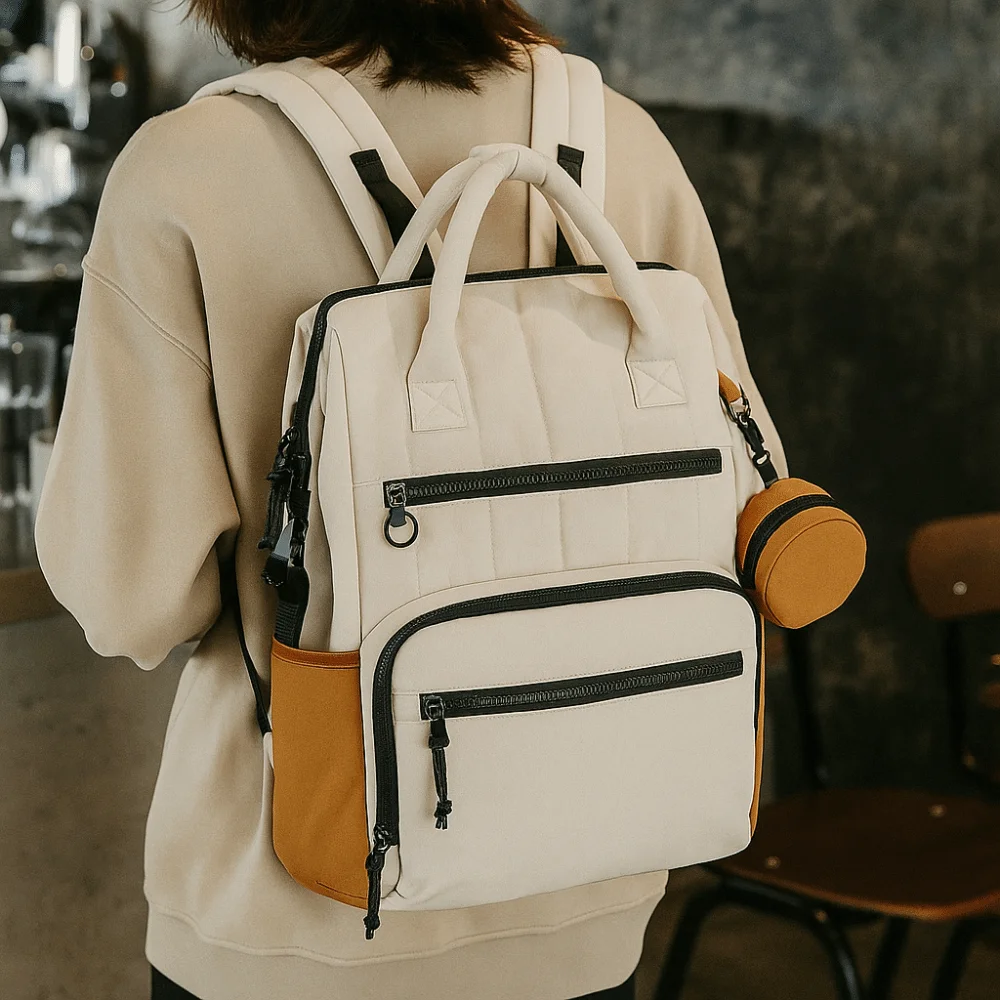 Practical Large Capacity Multi Functional Backpack Fashion Wear-resistant Large Capacity Bag Polyester Diaper Bag Travel