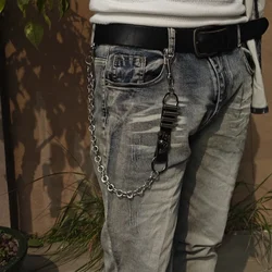 Revolver Bullet Row Pants Chain Leather Cover Men's Waist luxury y2k Accessories Hip Rock Key Chain Production Wholesaler