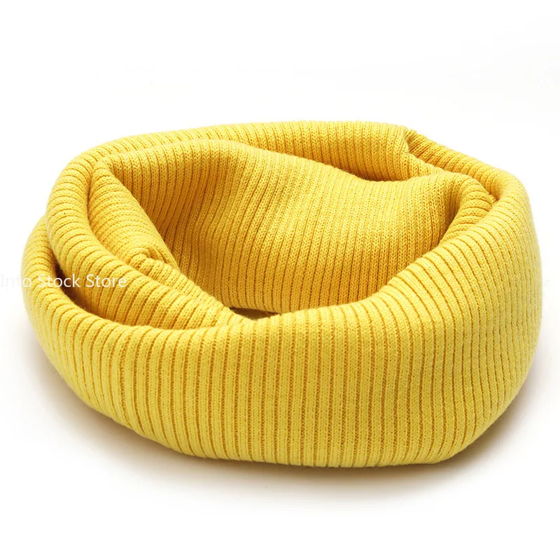 Unisex Winter Casual Outdoor Knitted Snood Solid Color Simplicity Comfortable Cashmere New Fashion Universal Neck Warmer Scarves