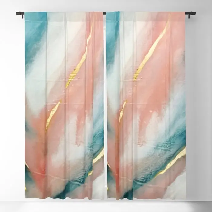 Abstract Artwork By Alyssa Hamilton Art Blackout Curtains Print Window Curtains for Bedroom Living Room Decor Window Treatments