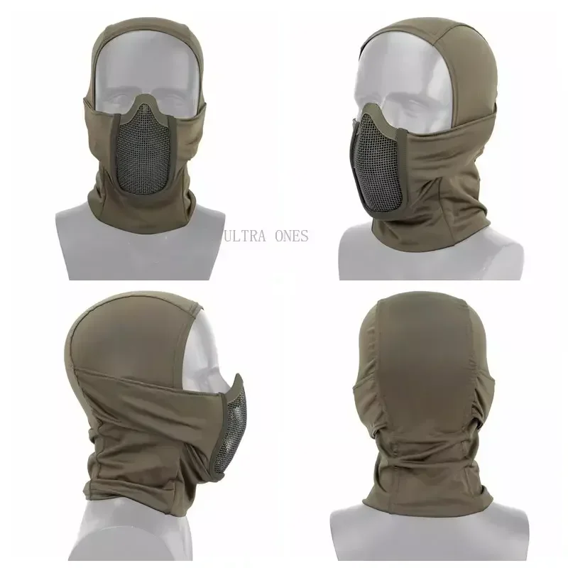 Tactical Balaclava Full Face Scarf Mask Shooting Cs Game Airsoft Headgear Masks Hunting Cycling Riding Windproof Face Sheild