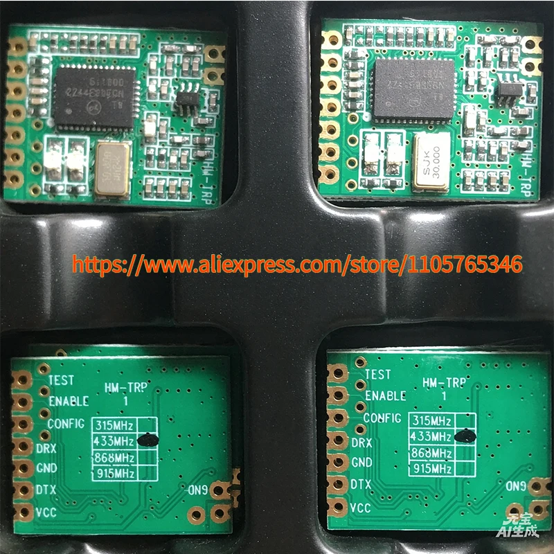 1pcs 100% Original HOPERF HM-TRP 433MHz 868MHz 915MHz 100mW (20dBm) Sub-1GHz FSK Transparent Wireless Data Transmission Module