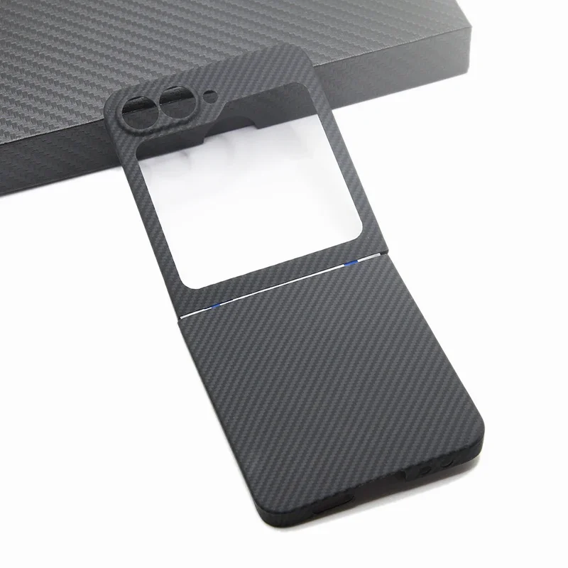 

Genuine Carbon Fiber Phone Case For Samsung Galaxy Z Flip6 W25 Flip 6 5 Matte Cover Light Thin High-strength Protective Shell