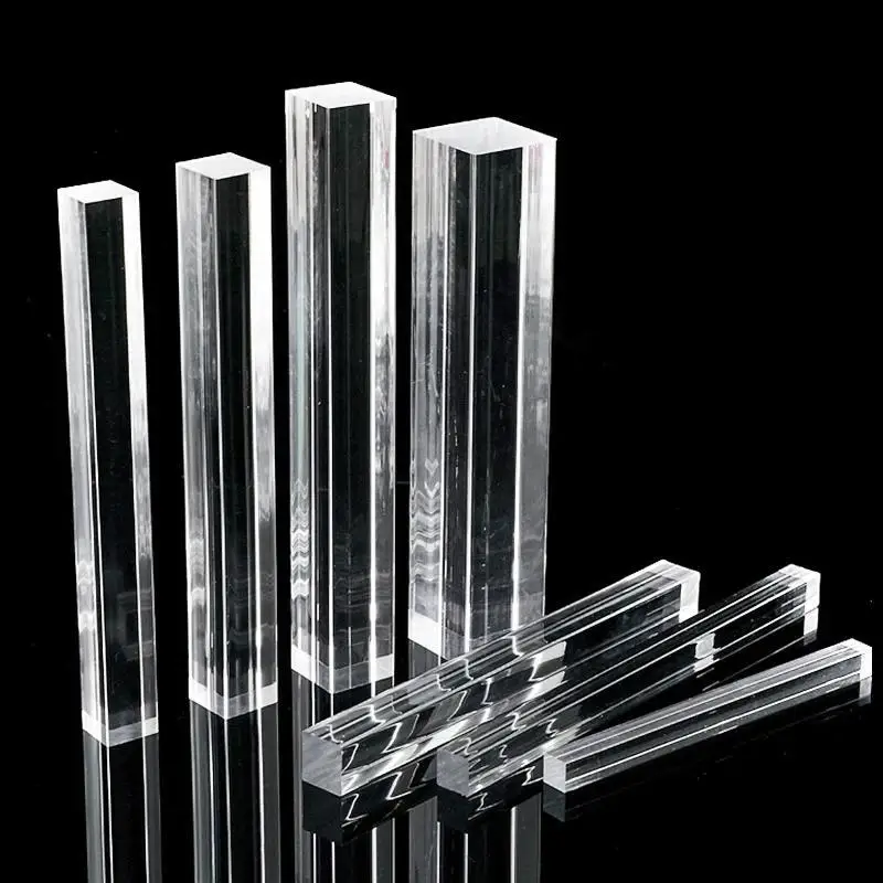 10/5/1pcs Clear Acrylic Square Rods for DIY Crafts, Architectural Models,2-20mmThick Transparents Polymethyl Methacrylate Strips