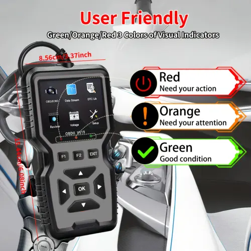 Imagen 2 del producto Probador de diagnóstico de fallas de automóvil Lector de código obd V519 Escáner obd2 para eliminar códigos de error, Equipo de mantenimiento de vehículos, Disparos de automóviles, Escáner portátil, Dispositivo portátil, Resistente y duradero, Componentes de alta calidad, Herramienta de diagnóstico, Entusiastas de automóviles, Técnico profesional