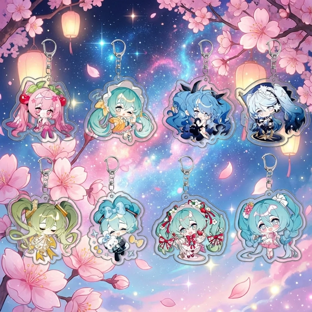 Hatsune Miku Princess Acrylic Keychain Pendant Virtual Idol 