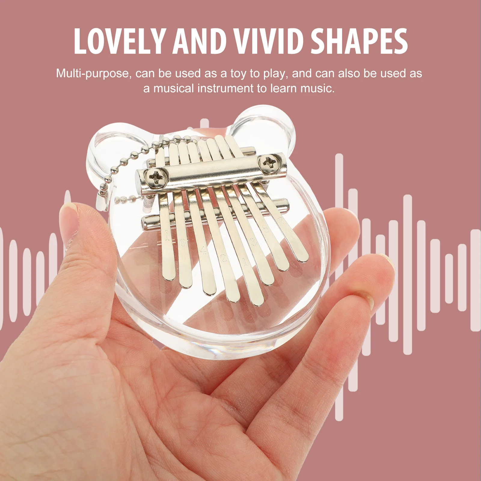 

Kalimba Crystal Kalynba Thumb Piano Beginner Finger Instrument