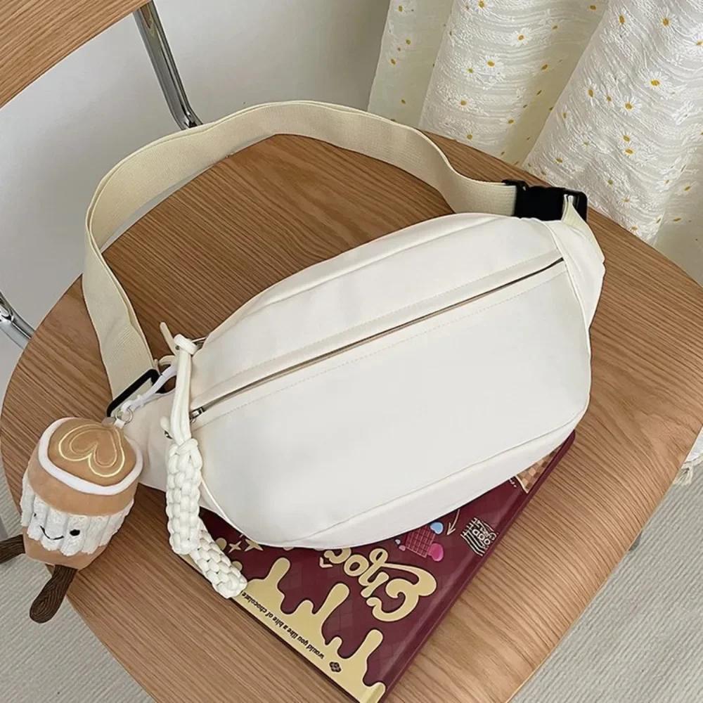 Candy Color Nylon Fanny Packs Women Fashion Simple Crossbody Chest Bags Female Casual Versatile Waist Pack Sports Sling Bag