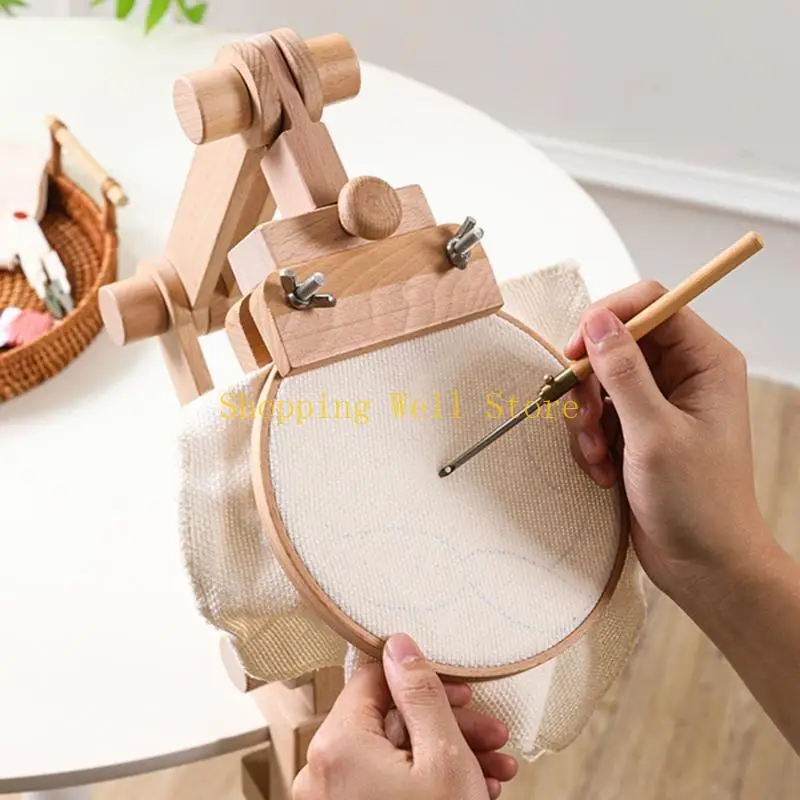 

KX4B Adjustable Rotated Embroidery Hoop Stand 360 Degree Rotating Embroidery Frame Stand Stitching Hoop Stand