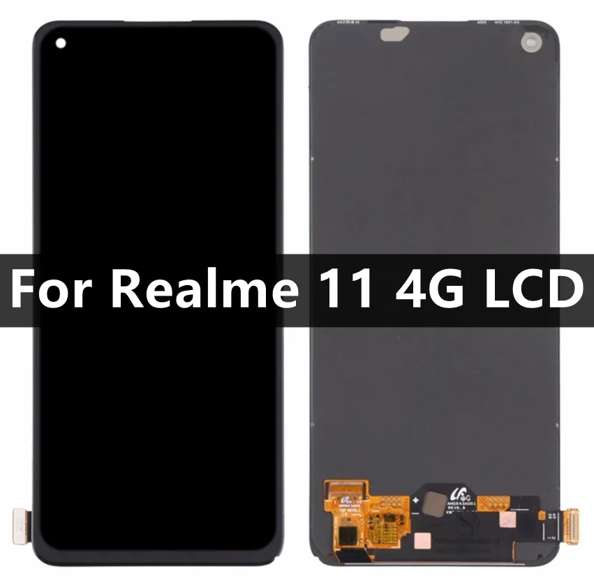 Tested Original AMOLED 6.4\'\' For Realme 11 4G LCD Display Touch Screen With Frame Realme 11 4G RMX3636 Display LCD Parts