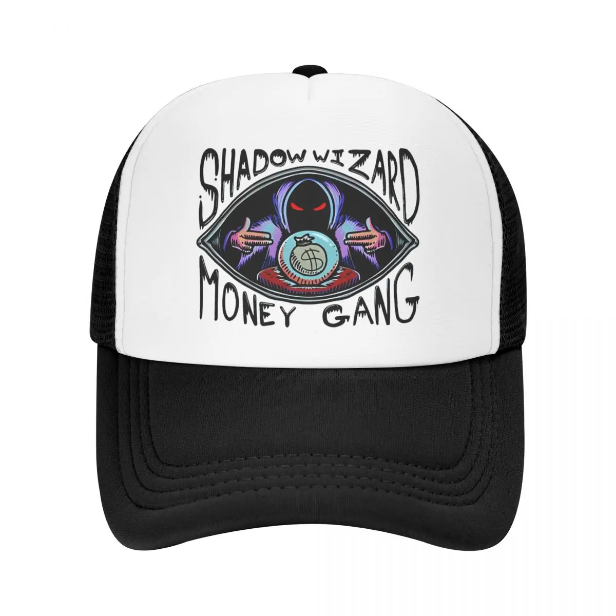 

Сетчатые бейсболки Shadow Wizard Money Gang, модные кепки для взрослых, кепки для рабочих дальнобойщиков, регулируемые кепки Snapback Magic Wizard