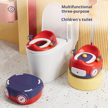 다기능 3 가지 목적 어린이 변기 자동차 조합 변기, 아기 휴대용 PU 변기
