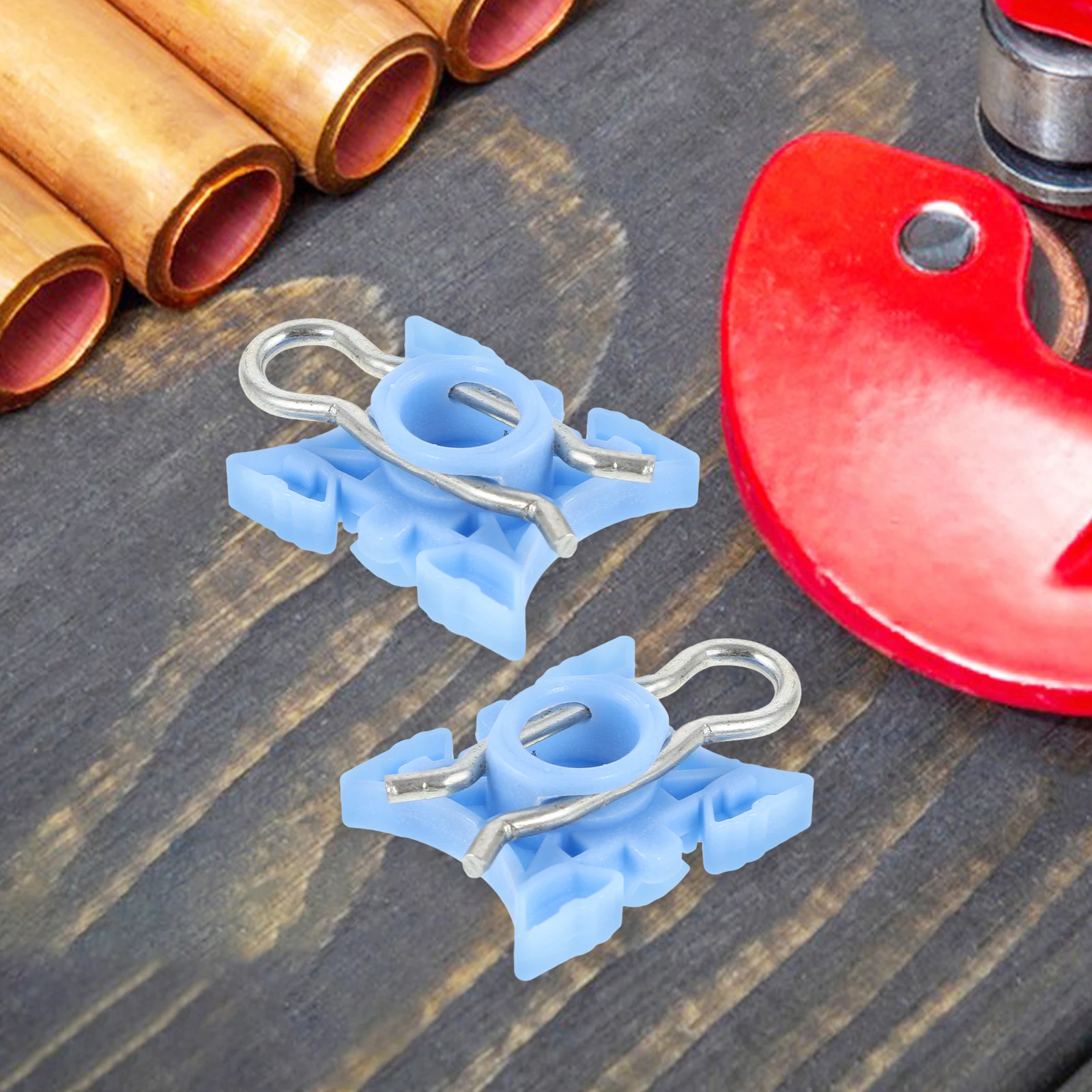 

10pcs Glass Adjustable Slider Mounting Hardware Blue Easy Installation Window Retainer Clamps Side Fixing