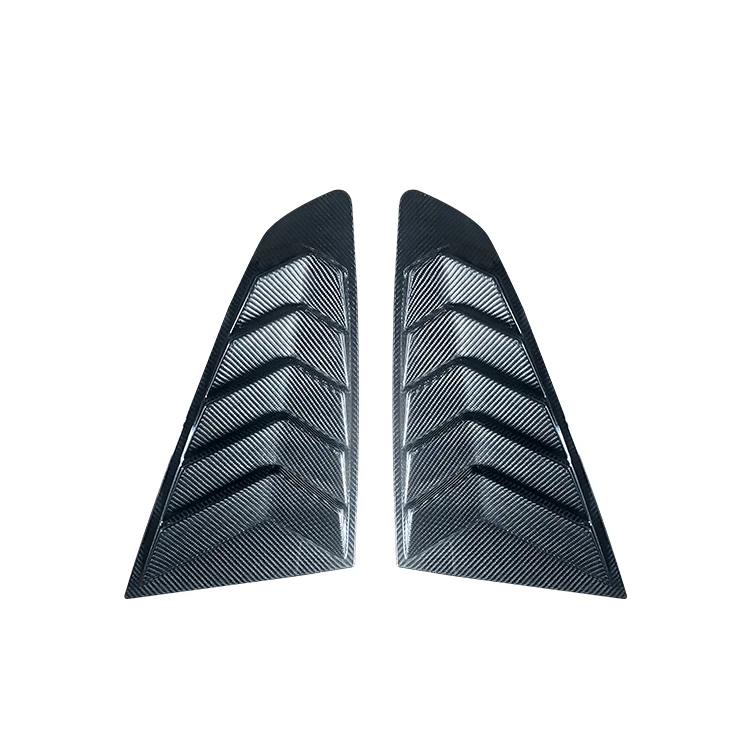 

Carbon Fiber Rear Quarter Window Panel Side Vent Louvers for Mustang 2015-2017