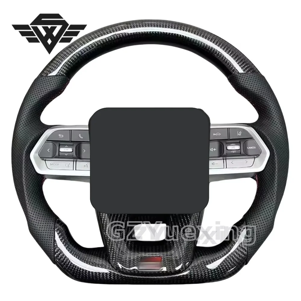 Real Carbon Fibre Sport Racing Steering Wheel With Carbon Button Cover For Toyota Landcruiser LC300 Steering Wheel