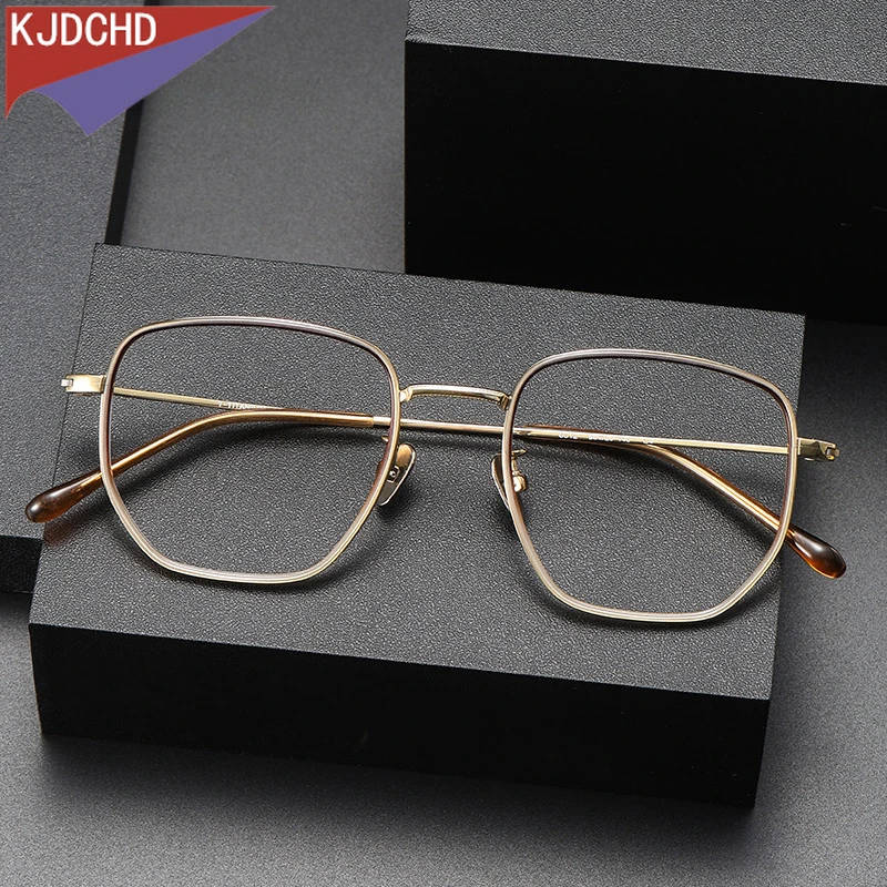 

2024 Acetate Titanium Glasses Frame for Men Women Retro Square Prescription Eyeglasses Men's Myopia Optical Spectacles Eyewear