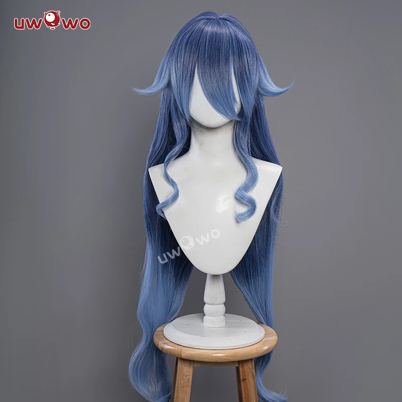 UWOWO Game Genshin Impact Layla Cosplay Wig Genshin Impact Cosplay Layla Cosplay Wig Heat Resistant Wig