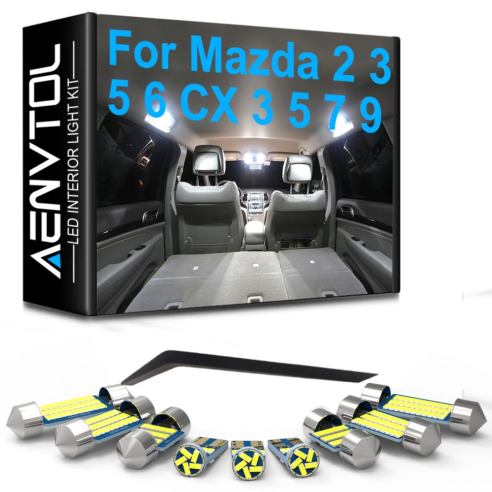 Car Interior LED Lights Canbus For Mazda 2 3 5 6 CX3 CX5 CX7 CX9 MX5 NB NC ND Accessories 1998 2008 2009 2016 2018 2019 2020