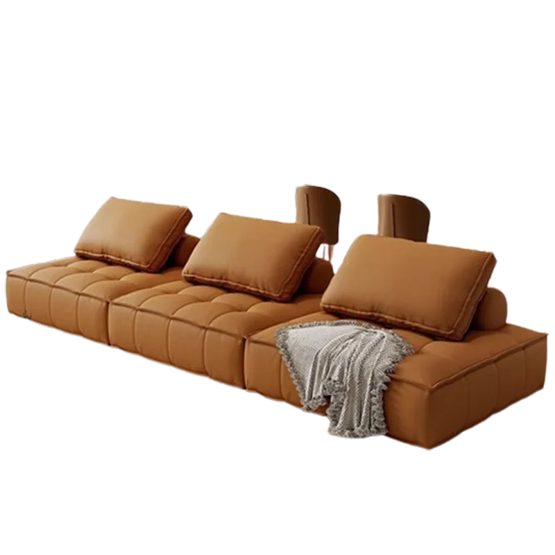 Skórzana nowoczesna sofa do salonu Nordic minimalistyczna europa leniwa sofa do salonu leżak luksusowe pojedyncze meble Sofy Do Salonu