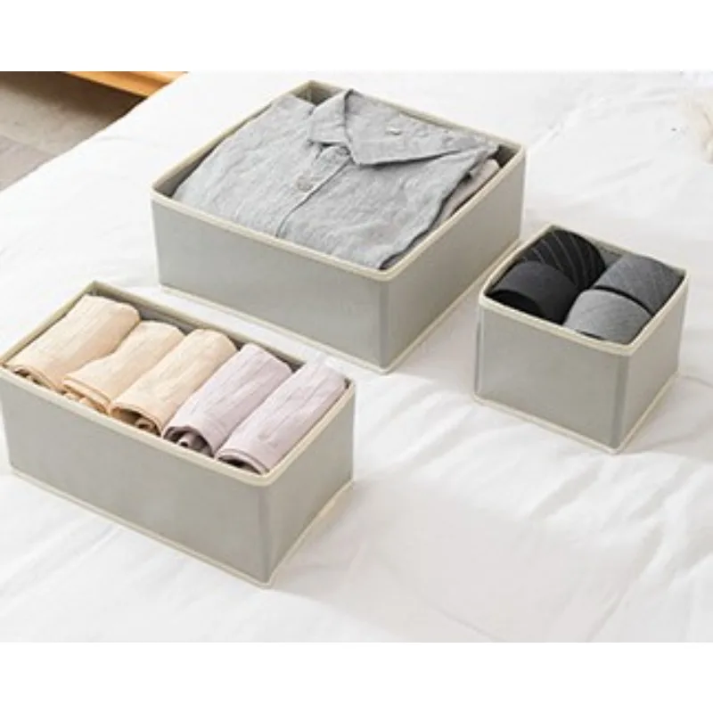 Three-piece Set of Coverless Folding Storage Boxes Miscellaneous Boxes Toy Storage Boxes Home Clothes Storage Boxes