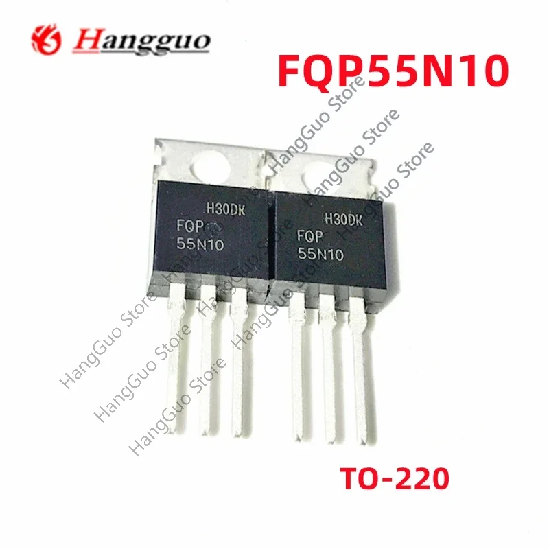 10pcs/Lot Original FQP55N10 55N10 TO-220 MOS FET 55A 100V
